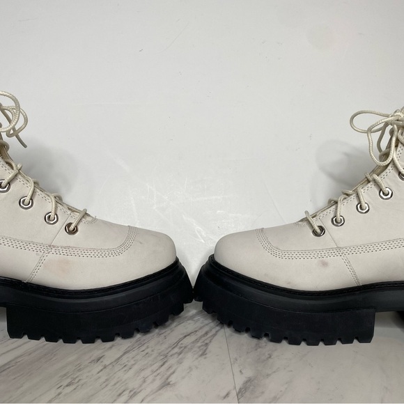 Timberland Sky White Black Chunky Lace Up Boot 9 - Picture 7 of 16